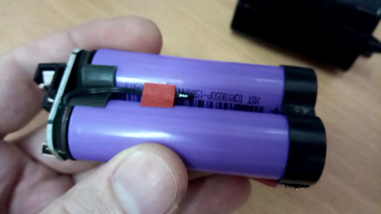 Вскрытие аккумулятора от шуруповерта Элппом - YouTube