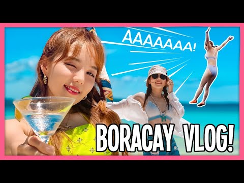 KOREAN FIRST TIME IN BORACAY (ISLAND HOPPING🏝 + CLIFF DIVING🏞 + SNORKLING🤿 + MUKBANG🍹) //DASURI CHOI