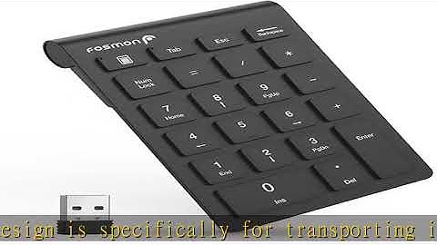 Fosmon 22 Key Numeric Keypad, Wireless USB Adapter 2.4GHz Numpad, Ten Keys Shortcut Function & Hotk