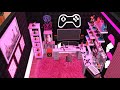 Tiny pink house  gaming room  the sims 4