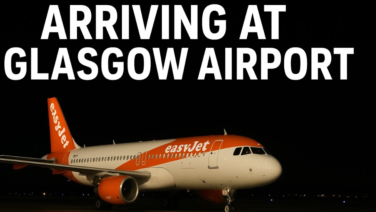 Arriving at Glasgow Airport ✈️ Walking to Pick Up Point Night Arrival