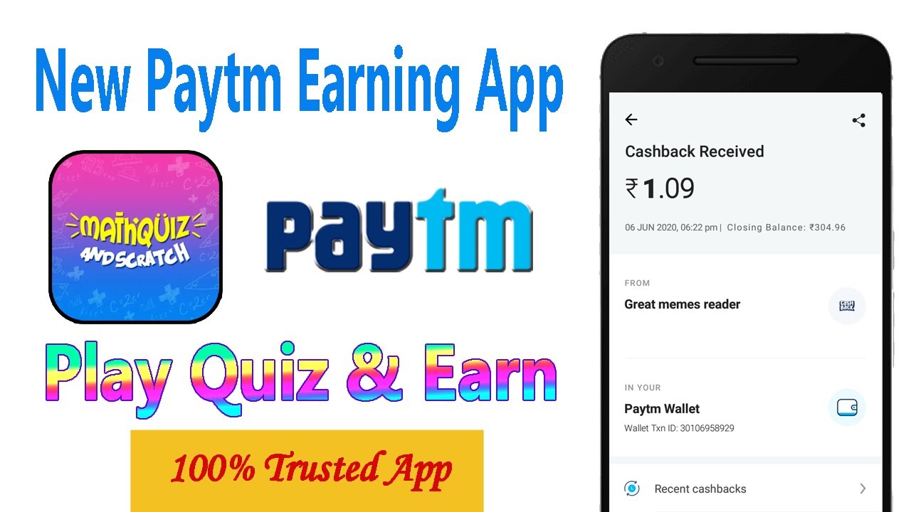 Maths Quiz and Scratch app - Play Quiz and Earn Paytm Cash Tamil