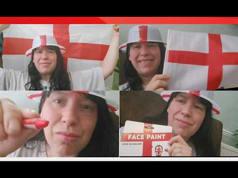 ASMR World Cup - Friend does your face paint for the match RP C'mon England !!