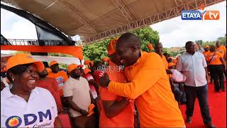 ODM DPL Governor Simba Arati arrives at Alaskan grounds Kilifi County for the ODM youth Convention
