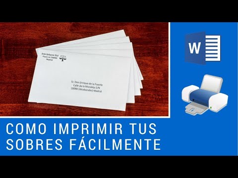 Crear e Imprimir un Sobre en Word