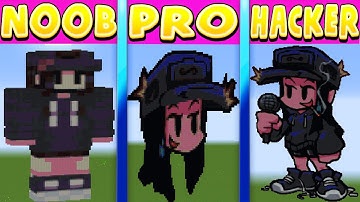 Minecraft Pixel Battle NOOB vs PRO vs HACKER FNF Cassette Girl