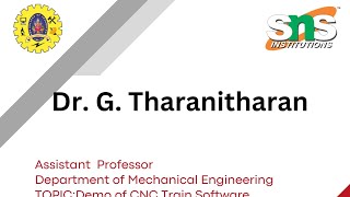 demo on CNC Train/Dr.G.Tharanitharan