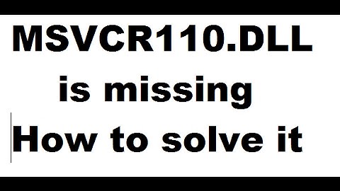 Wamp error MSVCR110.DLL is missing - How to solve it