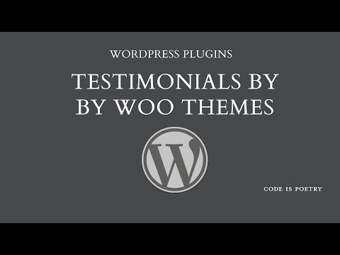 WordPress Plugins: Testimonials by Woo Themes