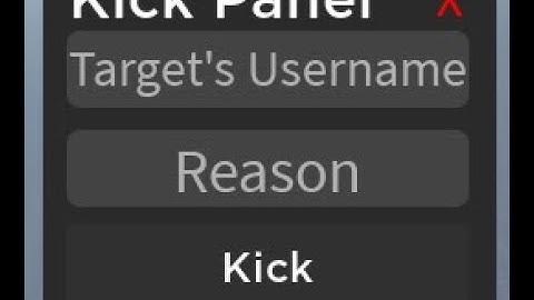How to Script/Make a Kick Panel In Roblox Studio!