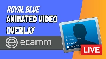 ECAMM Animated Video Overlay for Countdown Timer - Color: Royal Blue