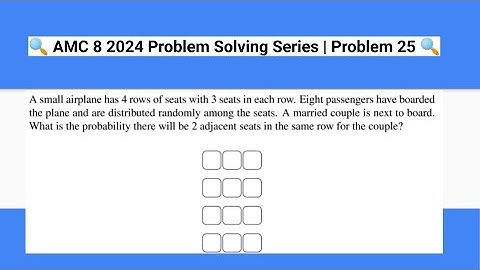🔍 2024 AMC 8 Problem Solving Series | Problems 25🔍