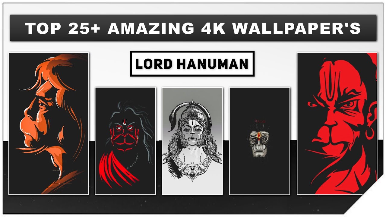 Download Hanuman Half Orange Art 4k Hd Wallpaper | Wallpapers.com