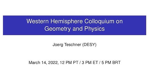 WHCGP: Joerg Teschner, "The complex geometry of  topological string partition functions"