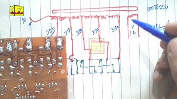 4 Relay Stabilizer Step Up Transformer Winding Data With Circuit Diagram