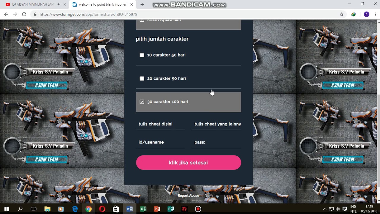 cheat senjata pb garena 2018-2020 cuman 2 menit