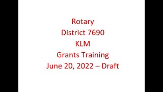 Grants training 2