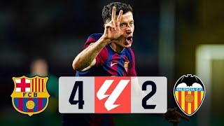 BARCELONA VS VALENCIA 4-2 | highlights of all goals in the match