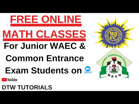 Free Online Math Classes for Junior WAEC & Common Entrance Exam Students