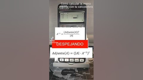 cómo calcular la matriz adjunta con tu calculadora Casio.
