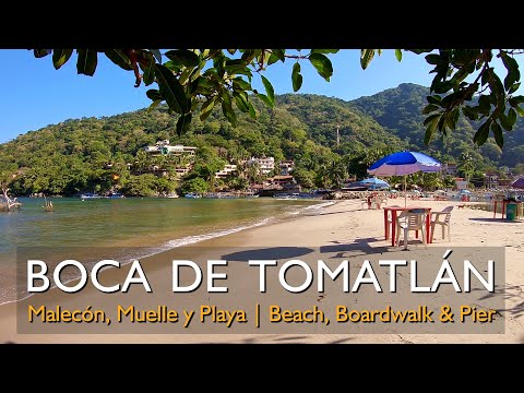 Boca de Tomatlán muelle malecón y playa 08/12/2019 Boca de Tomatlan Boardwalk & Beach Jalisco Mexico