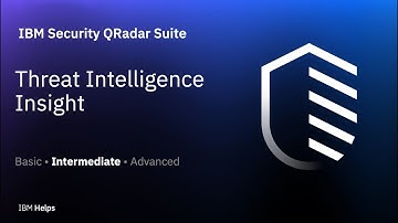 IBM Security QRadar Suite: Threat Intelligence Insight