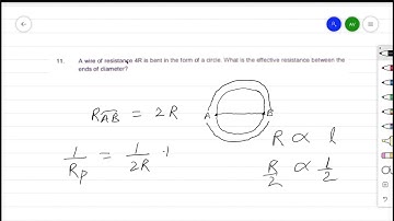 A wire of resistance 4R is bent in the form of a circle  What is the effec..|Electricity|MKY Academy