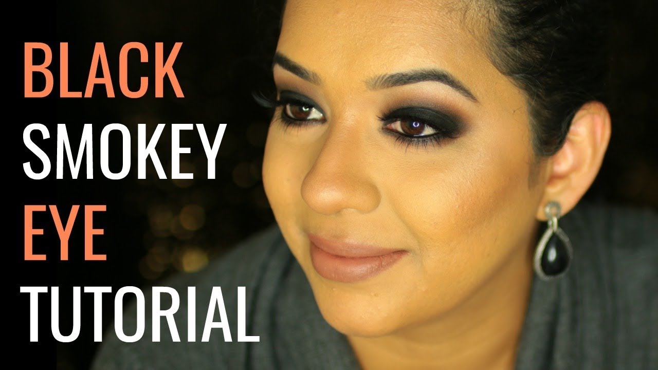 Black Smokey Eye Tutorial for Brown Eyes | Indian skintone | Hooded eyes | Beautylashes19 - YouTube