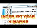 Inter 1st year mathematics 6th chapter permutations and combinations important 4 marks questions 