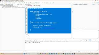 Core Java Recusive Function Practice, For Loop