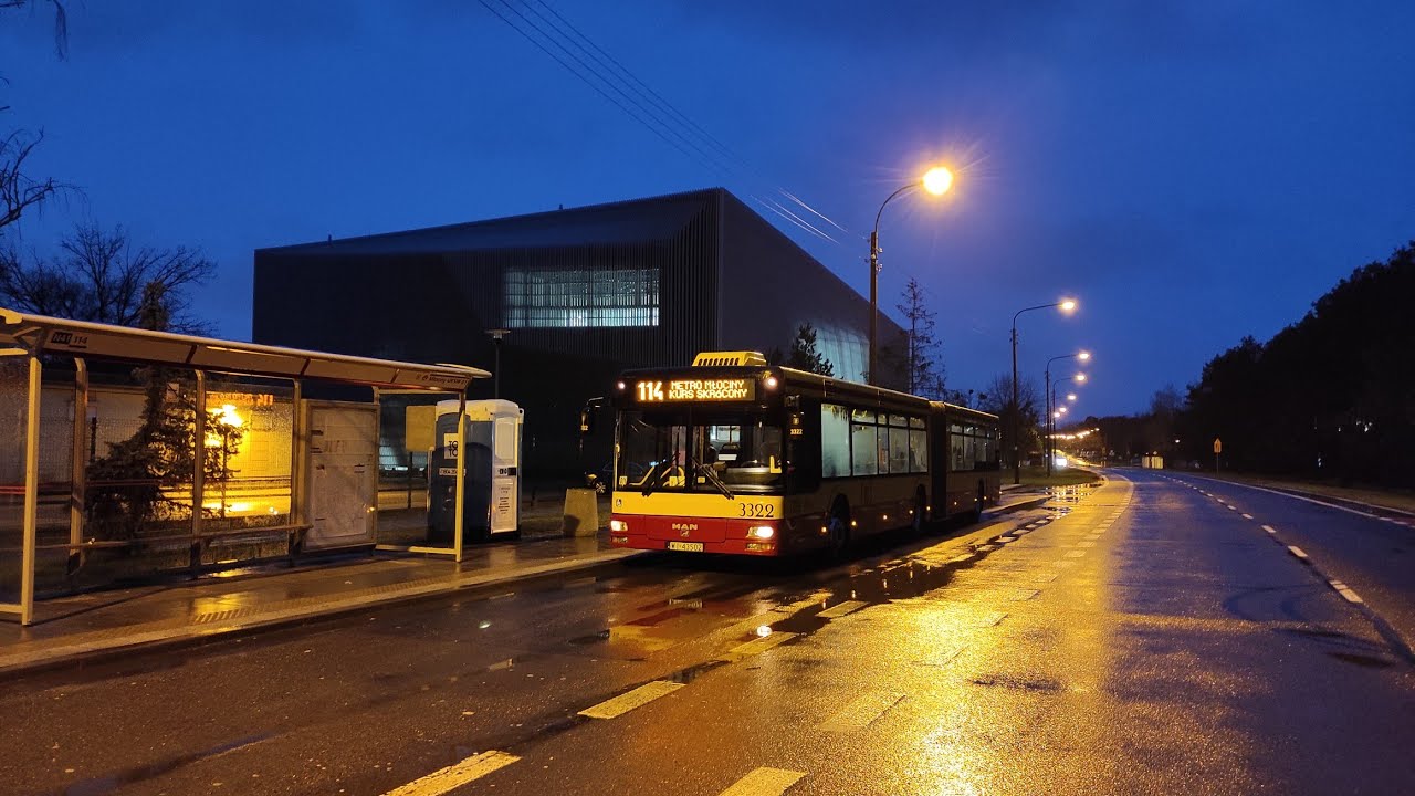 ☄MAN NG313 MZA Warszawa #3322 (linia 114)☄ ♪ZF♪