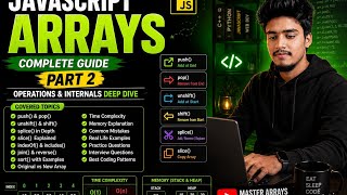 JavaScript Arrays Part 2 🔥 | push(), pop(), shift(), unshift(), splice(), slice() Explained in Hindi