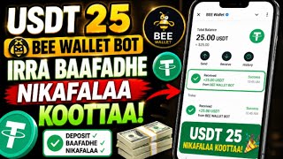 USDT 25 BEE Wallet Bot irra Mmarsaa 2ffa Baafadhera!! How to withdraw from Bee walletBot to trust