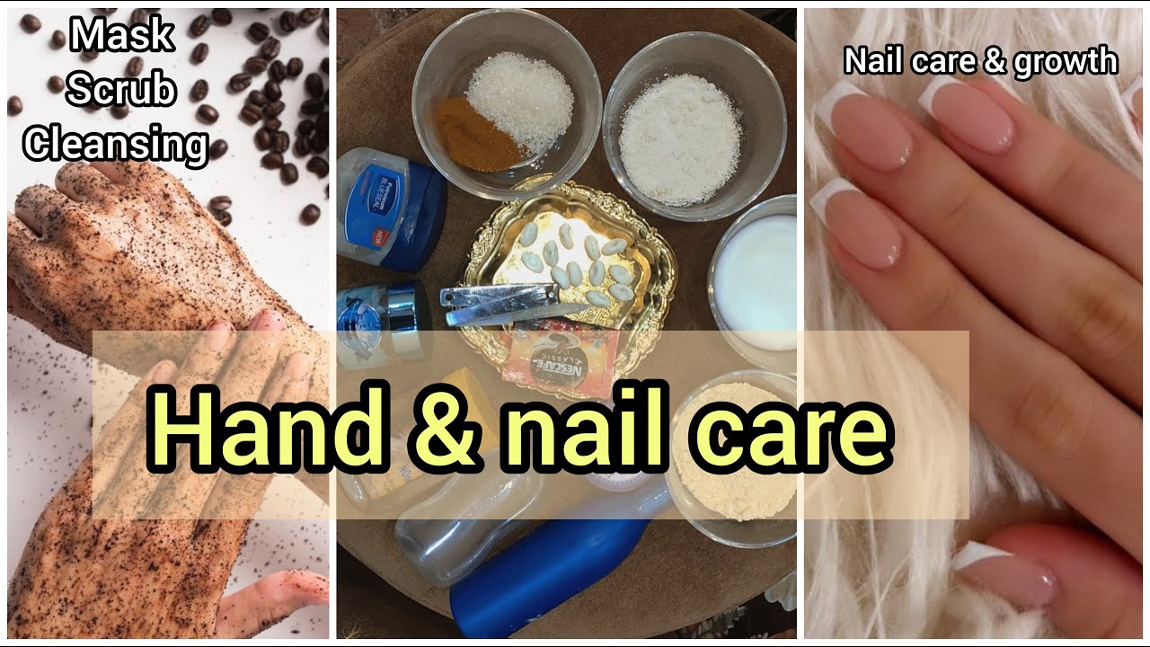 Hand Care Nail Routine Manicure at home 😱 Ultimate Hand & Nail Care Routine | DIY scrub ...