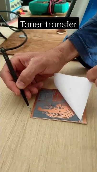 Toner transfer Make your PCB 🤭 in 1 min 👀 #pcb #electronics #electronics_hobbyy #engineering #diy