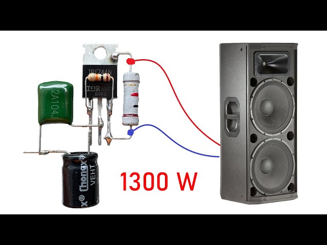 DIY Powerful Ultra Bass Amplifier Z44N MosFet, No IC, Simple circuit class=