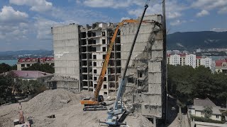 Демонтаж комплекса многоэтажных зданий в Геленджике. Часть 2.