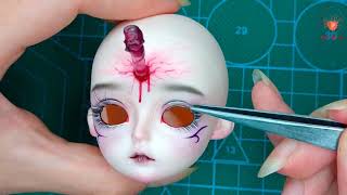 All Process | DIY | BJD Faceups stoties | Repainting Dolls | Doll Makeup | L10-19