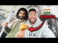 Trying indian foods with indian guests