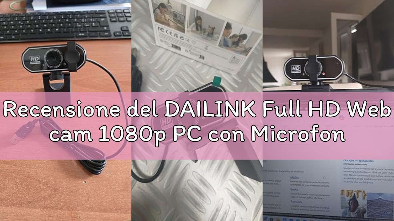 Recensione del DAILINK Full HD Web cam 1080p PC con Microfoni con Cancellazione del Rumore, USB 2.0