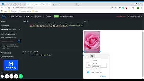 Init on image Froala WYSIWYG Editor V3 JSFiddle