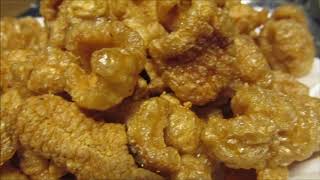 Homemade pork rinds and craklin's