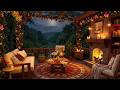 Tranquil Jazz Music By The Fireplace Stress Relief In Peaceful Porch Ambience 