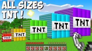 I found NEW SECRET TNT of ALL SIZES in Minecraft! This is SMALL vs MEDIUM vs GIANT TNT BLOCK!