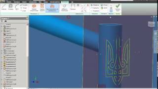 Autodesk Inventor 2010. Проецирование эскиза на криволинейную поверхность