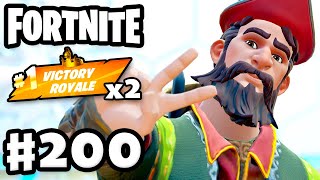 200th Episode of Fortnite! TWO #1 Crown Victory Royale!
