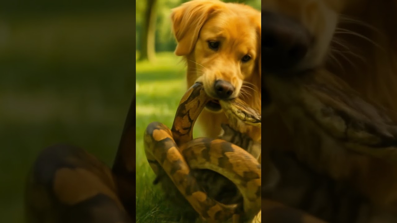 Hero Dog Saves Kitten from Giant Snake Attack!5🐍🐶Unbelievable Rescue Moment 
