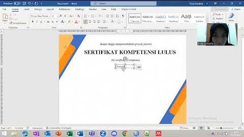 Membuat Sertifikat Menggunakan Microsoft Excel dan Menggunakan Mail Merge (Bab 4 Microsoft Word)