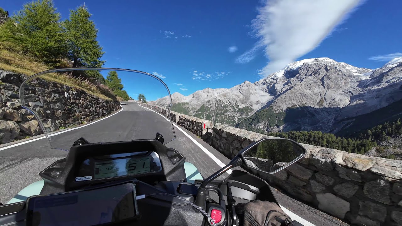 Auffahrt zum Stilfser Joch, schwerer Motorradunfall, Tag 1 Teil 2 YAMAHA TRICITY 300