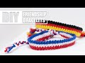 Diy three colors thick stripe patterns friendship bracelets  easy tutorial for beginners